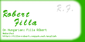robert filla business card